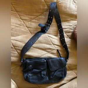 Free People Wade Leather Sling bag.